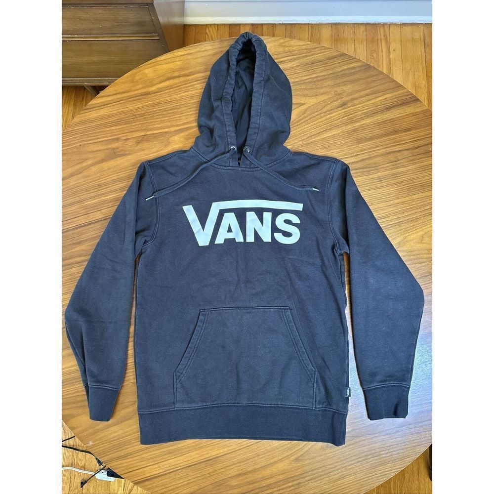 Vans Off The Wall Men's Hoodie Black Pullover Size Small